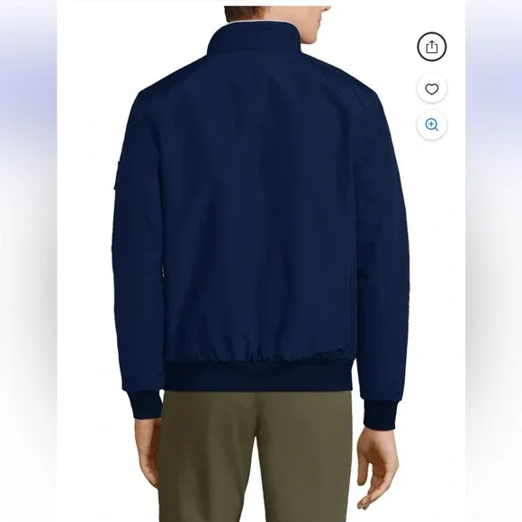 Lands’ End Fleece Lined Classic Squall Jacket Blue Large Tall 42 44 *Like New* - Picture 10 of 10